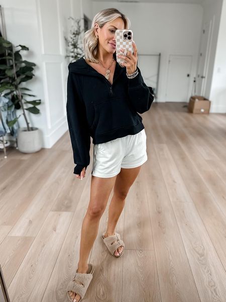 Amazon comfy outfit // wearing an xs in shorts and xs in pullover. Both run tts. I wear an 8 in slippers and I’m usually a 7.5.

Spring outfit, travel outfit

#LTKSeasonal #LTKstyletip