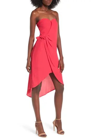 Women's Astr The Label Josefina Strapless Dress, Size Medium - Pink | Nordstrom