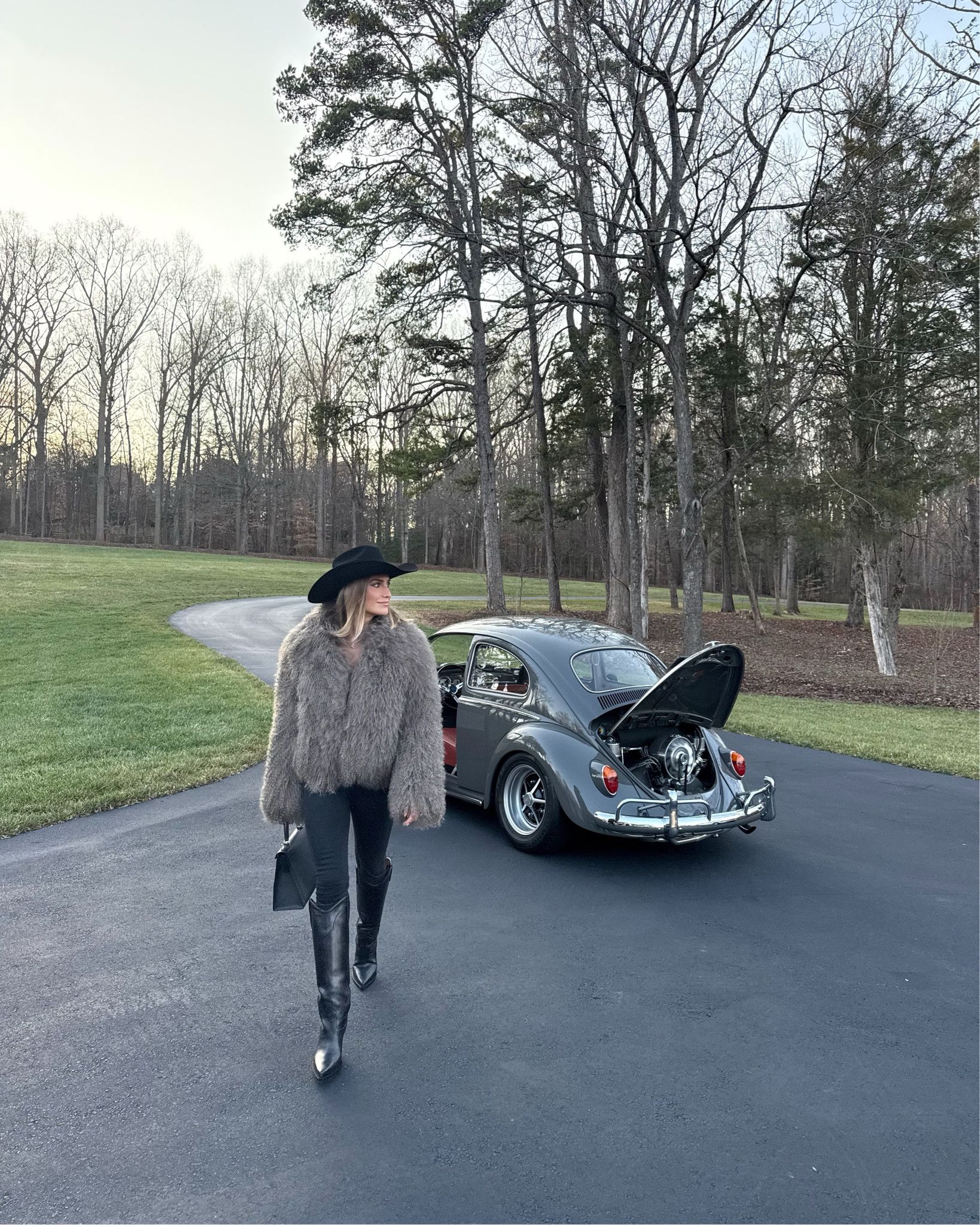 Hubby’s birthday dinner outfit 🖤  The boots are from Paris Texas (El Dorado) in black leather - I linked some similar ones. The shearling jacket is made to order so be patient if you order one! 

#LTKSeasonal #LTKootd #LTKSaleAlert