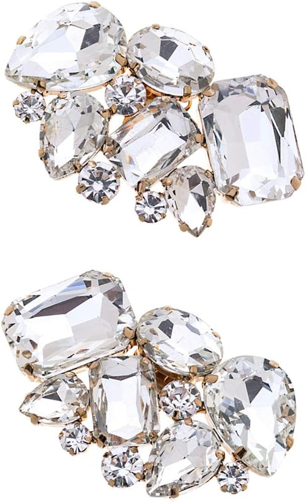 Ruihfas 2Pcs Luxury Crystal Shoe Clips Removable Rinestone Shoe Buckles Decorative Shoe Accessori... | Amazon (CA)