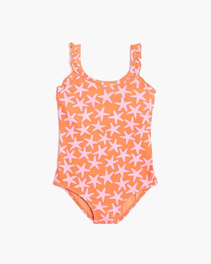 Girls' starfish ruffle-strap swimsuit | J.Crew Factory