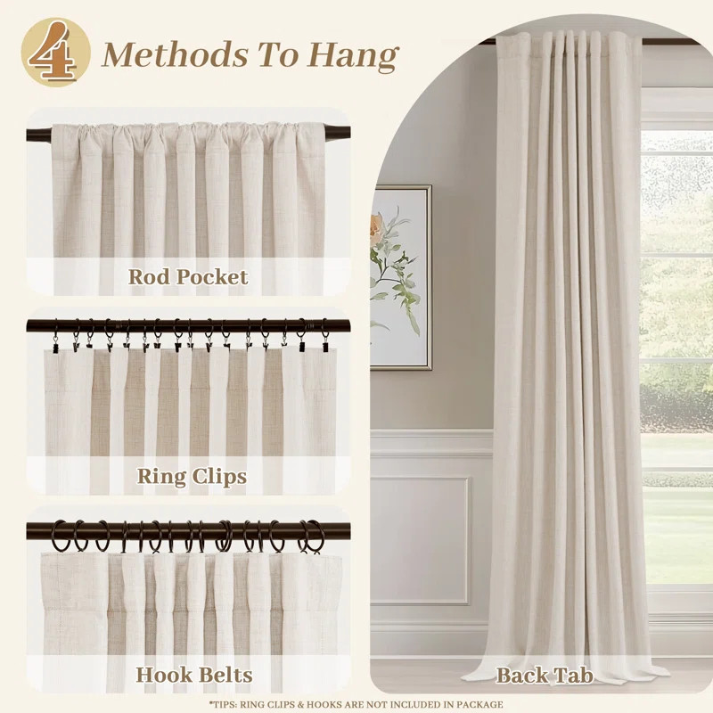 100% Blackout Curtains For Bedroom 52 Inches Wide Thermal Insulated Back Tab/Rod Pocket (Set of 2... | Wayfair North America