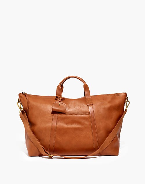 The Essential Overnight Bag in Leather | Madewell
