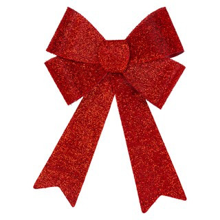 Northlight 18" Red Tinsel 4-Loop Bow Christmas Decoration | Michaels | Michaels Stores