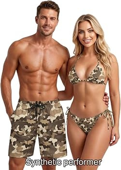 Youngerbaby Matching Swimsuits for Couples Camo Bikini Set or Swim Trunks for Summer Beach Vacati... | Amazon (US)
