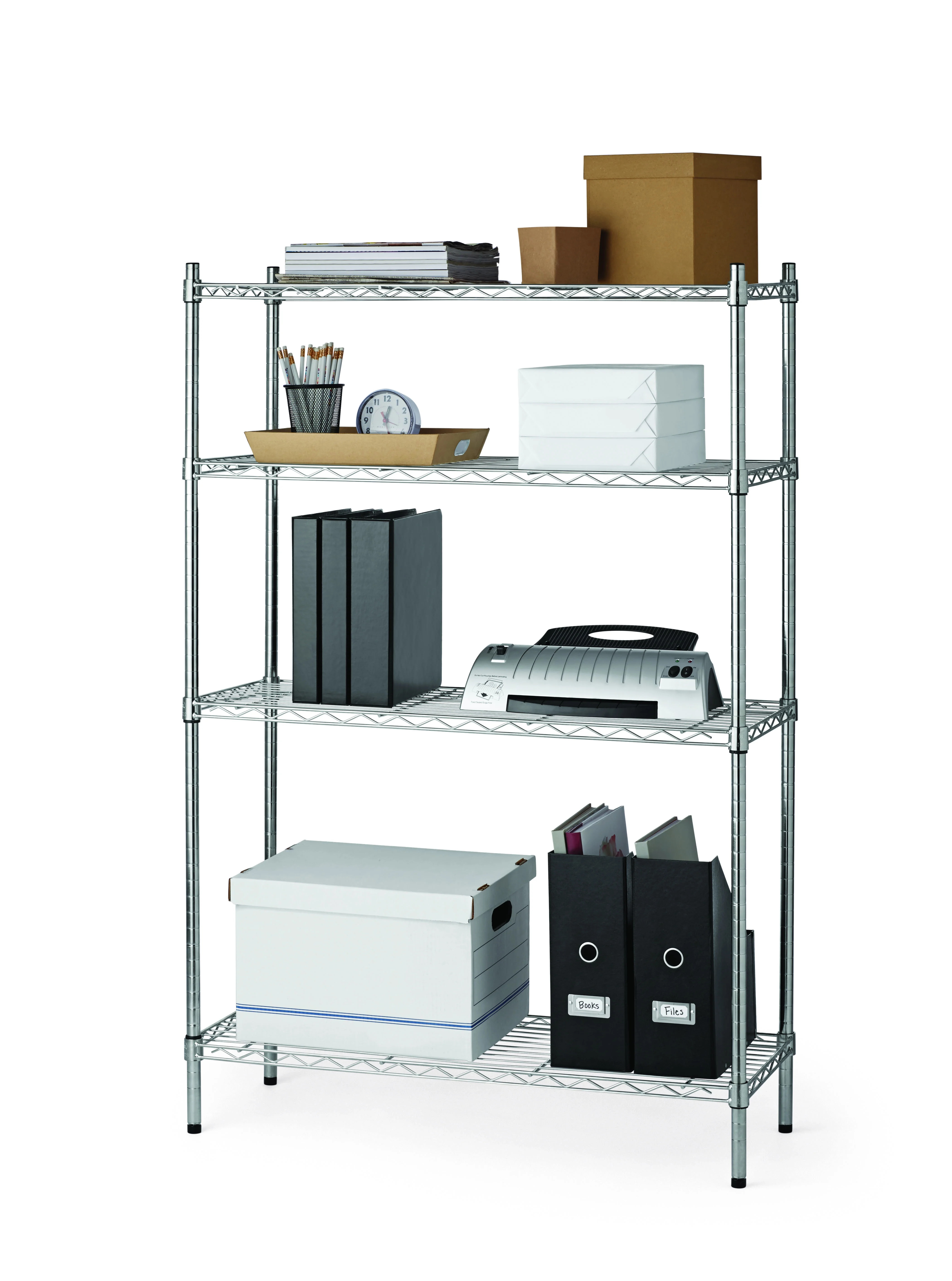 Hyper Tough 4 Tier Wire Shelf, Zinc, 1400 lb Capacity - Walmart.com | Walmart (US)