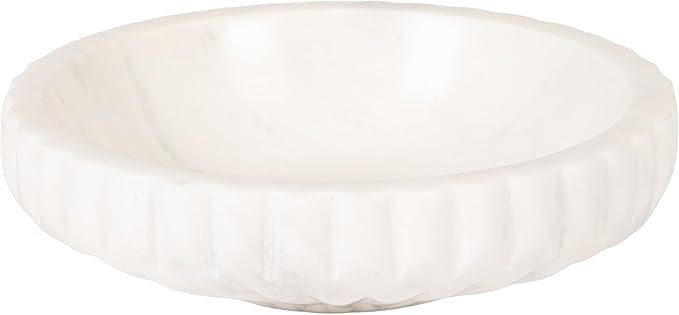 Creative Co-Op Round Marble Bowl, White | Amazon (US)