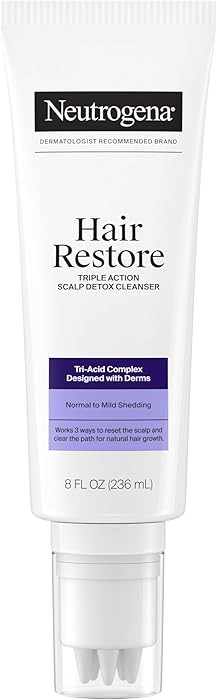 Neutrogena Hair Restore Triple Action Scalp Detox Cleanser, Triple Acid Scalp Detox & Clarifying ... | Amazon (US)