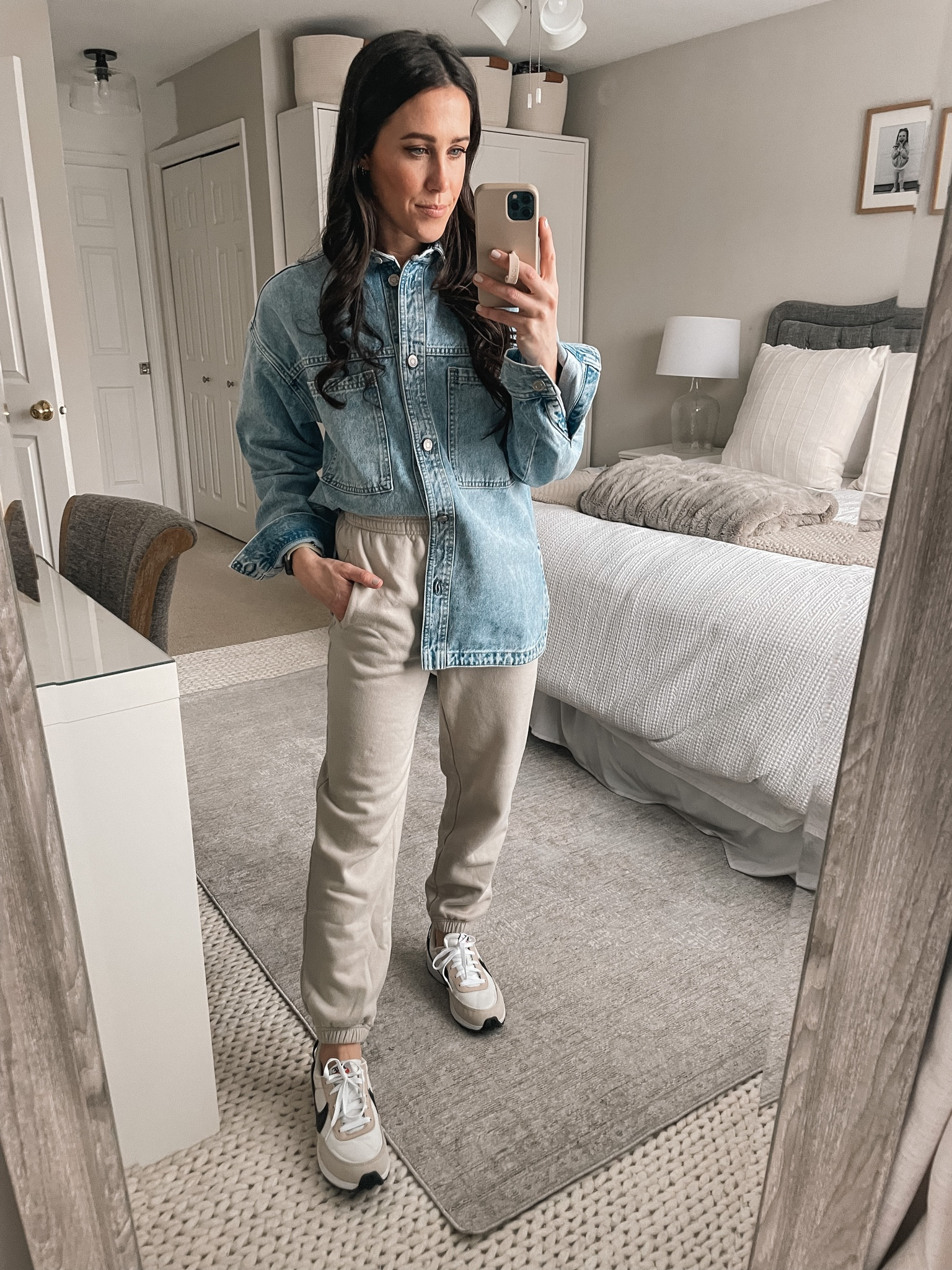 Denim shirt
Joggers
Sneakers

#LTKstyletip #LTKFind #LTKunder100