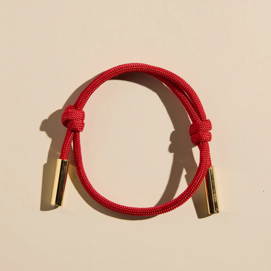Red Cord Bracelet | Nickel and Suede