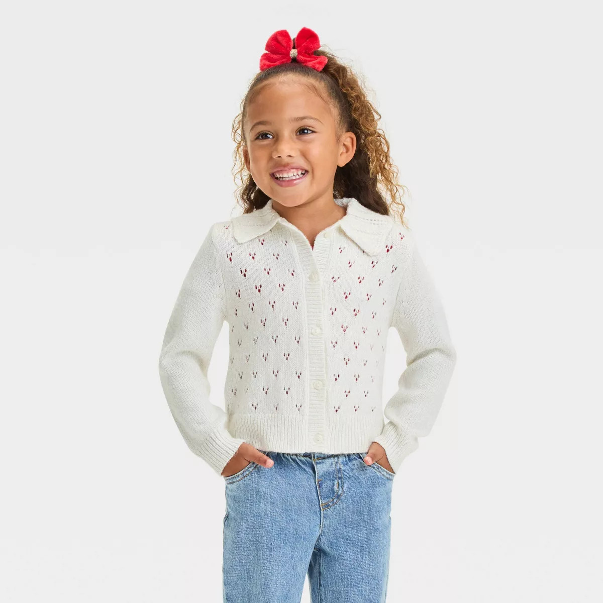 Toddler Girls' Pointelle Cardigan - Cat & Jack™ | Target