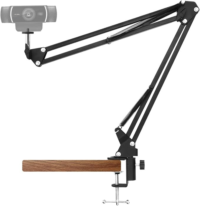 Webcam Stand Desk Mount - Suspension Boom Scissor Arm Webcam Holder with Desk Clamp Mount for Log... | Amazon (US)