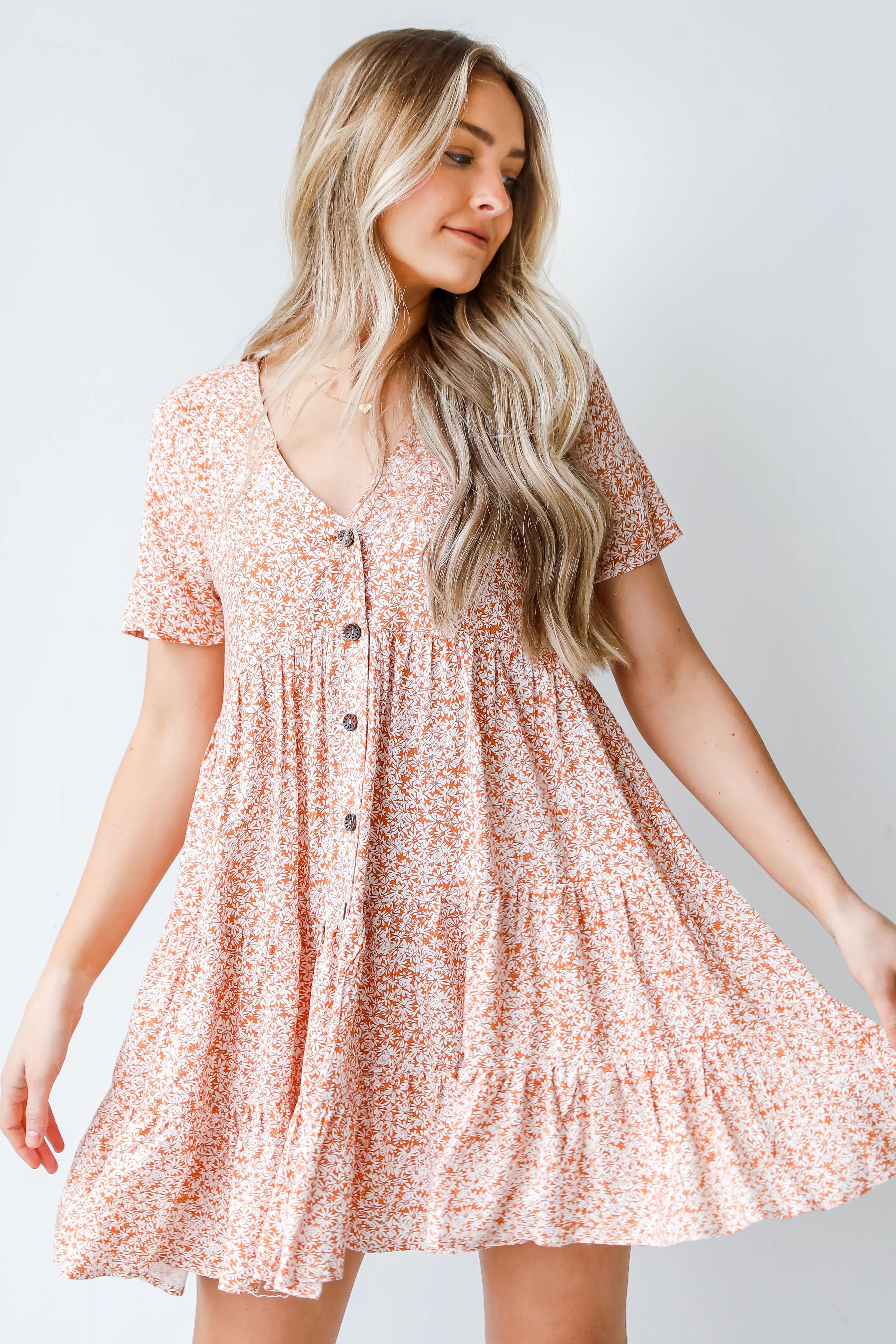 Spring Dreaming Floral Babydoll Dress | Dress Up