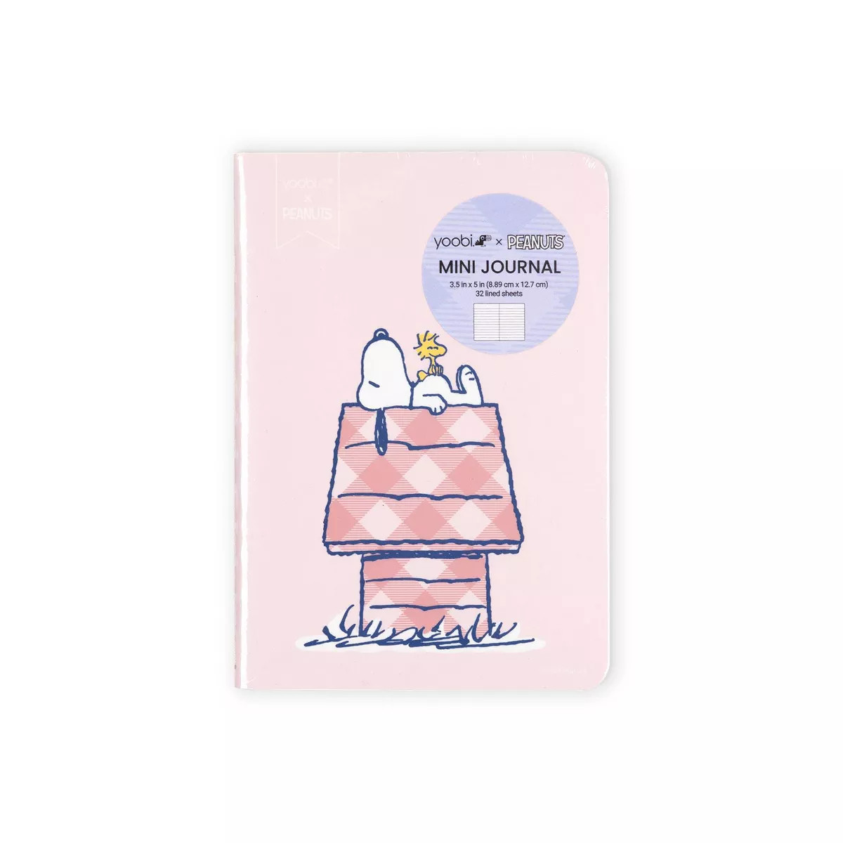 Yoobi Peanuts Journal 3.5"x5" Mini Pink Snoopy Doghouse | Target