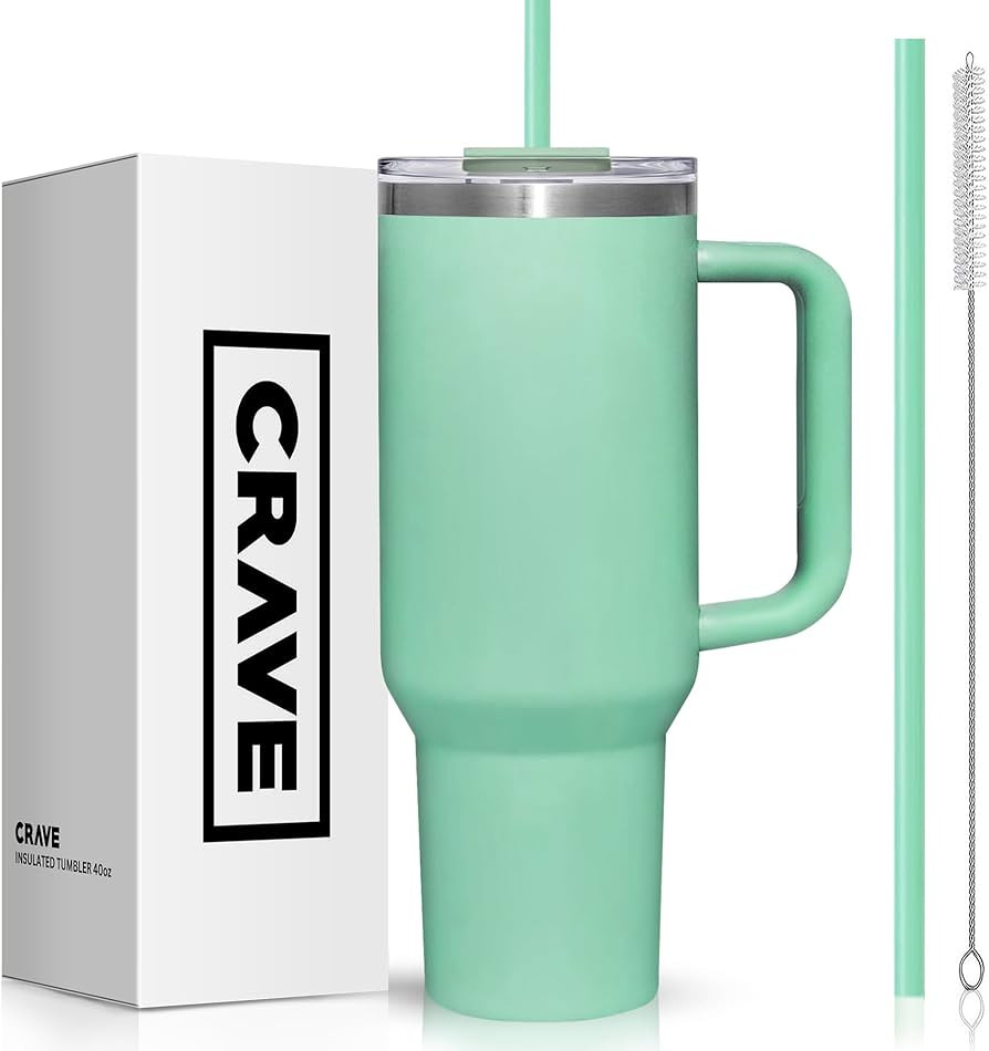 40oz Tumbler with Lid and Straw l Reusable Spill Proof Double Wall Insulated Stainless Steel Wate... | Amazon (US)