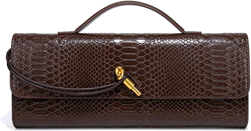 Beaguful Womens Fashion Leather Clutch Bag Crocodile Print Evening Handbag Crossbody Tote Bag | Amazon (US)