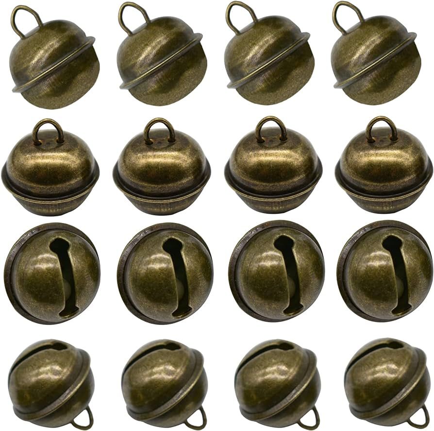 Maydahui 100PCS Bronze Jingle Bell 1 Inches Vintage Copper Bell Antique Decorative Tone for Chris... | Amazon (US)