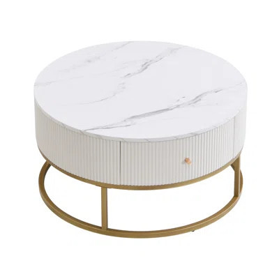 Round Coffee Table With Drawers Only The Table, No Chairs. | Wayfair North America