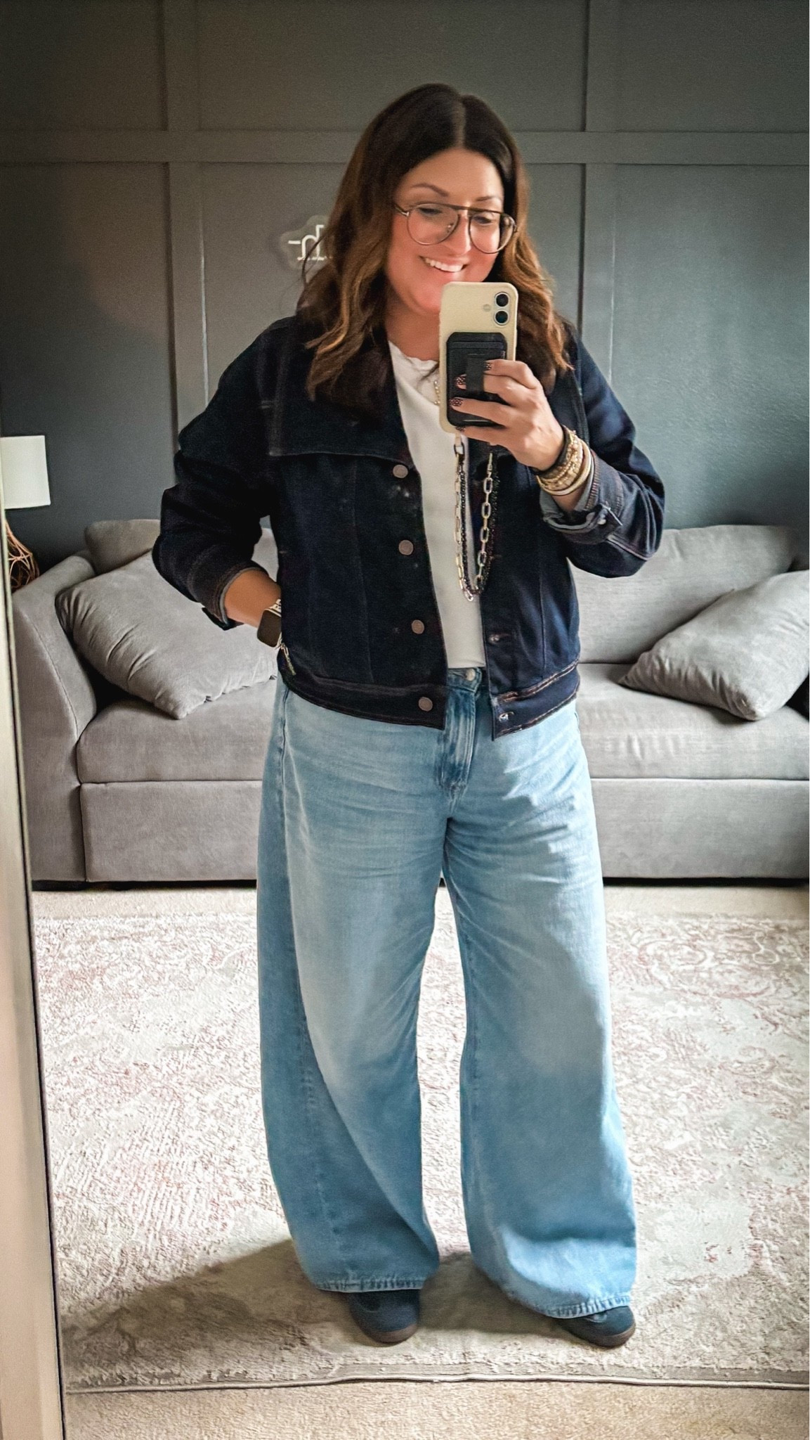 Last week’s Blue Friday outfit:
Ruti denim jacket - L
GAP Factory wide leg jeans - 14
Adidas Sambas
Quince watchband
@adidas @Ruti @gapstyle @onequince

#LTKOver40 #LTKMidsize #LTKSaleAlert
