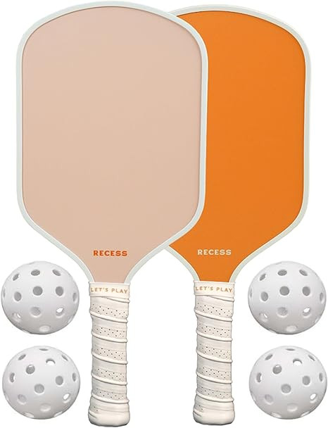 Recess Pickleball Starter Set of Premium Pickleball Paddles and Four (4) Pickle Balls - Lightweig... | Amazon (US)