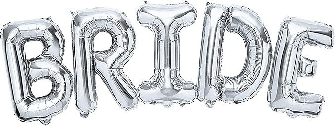 KatchOn, Big Bride Balloons Silver - 16 Inch | Bachelorette Party Decorations | Silver Bride Ball... | Amazon (US)
