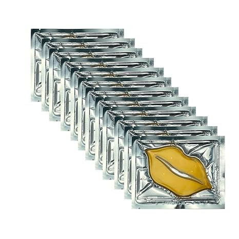 Adofect 30 Pieces Collagen Crystal Gold Lip Care Gel Masks, Collagen Crystal Lip Pads Greate for ... | Amazon (US)
