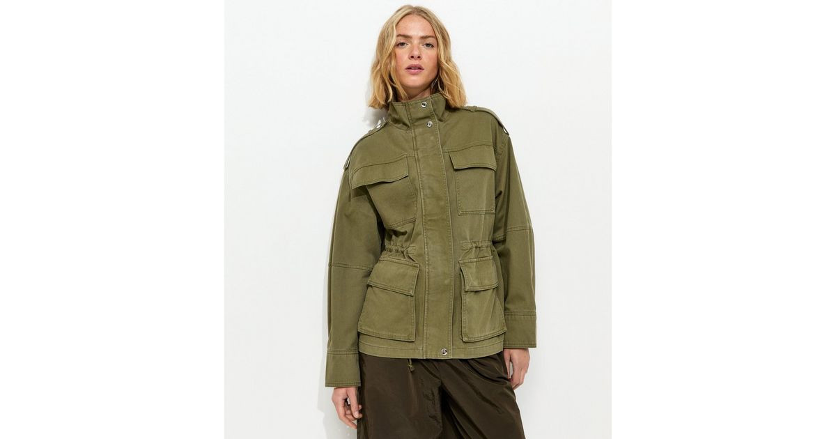 Khaki 4 Pocket Shacket | New Look | New Look (UK)