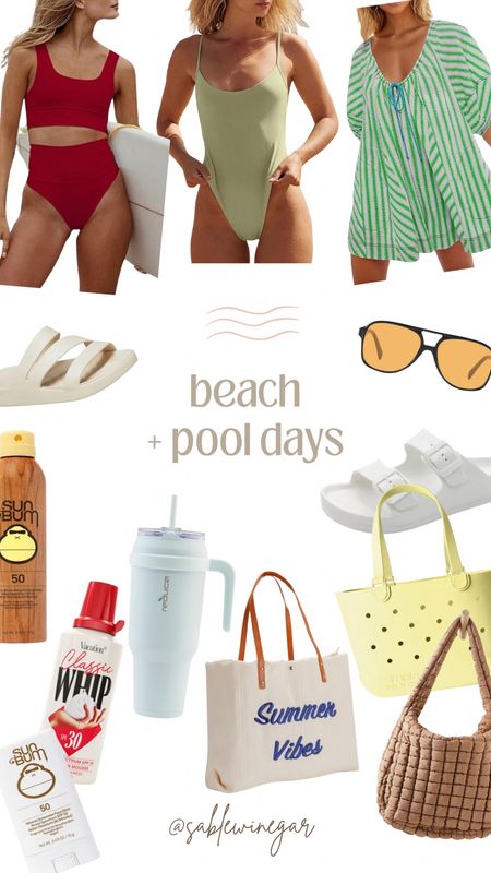 Beach outfit, pool outfit, swimsuit, vacation outfits, women’s sandals, pool sandals, beach sandals, beach bag, tote, tumbler, beach tumbler, water bottle, sunscreen, spf, sunglasses, retro style, casual mom style, one piece swimsuit, ribbed swimsuit, pool coverup, beach coverup, swimsuit coverup, postpartum style, pregnancy style, mom swimsuit, postpartum swimsuit, amazon swimsuit, high waisted swimsuit 

#LTKSwim #LTKSeasonal #LTKFamily