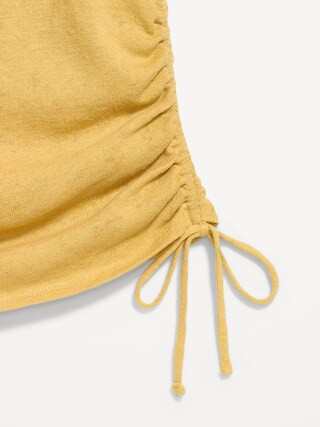 Cap-Sleeve Shirred Side Top | Old Navy (US)