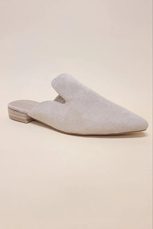 Let’s See Style | Pointed Toe Slip-on Mule Flats TAUPE SUEDE / 7.5 | Casual Chic Boutique