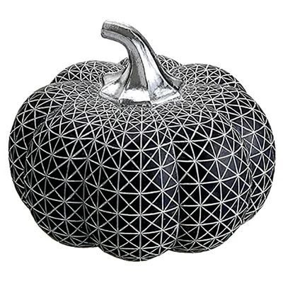 6.5"Hx8"W Artificial Pumpkin -Black/Silver (Pack Of 4) The Holiday AisleÂ® | Wayfair North America