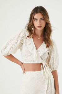 Surplice Eyelet Wrap Crop Top | Forever 21 (US)