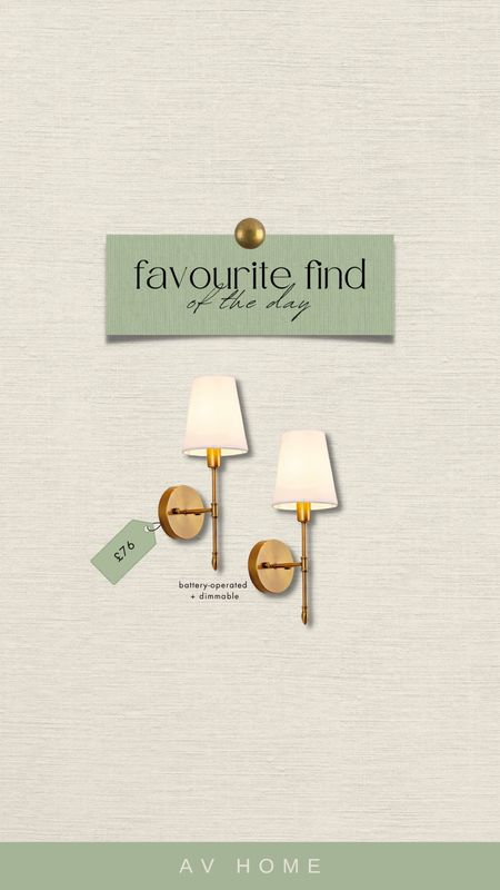 Brass, battery-operated dimmable wall sconces 

#LTKFind #LTKhome