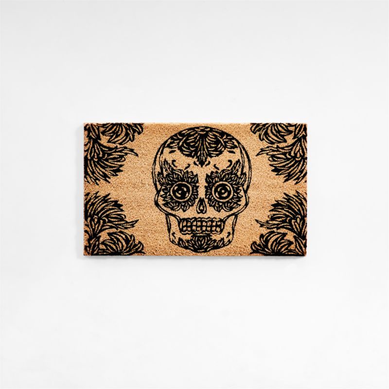 Halloween Skull Doormat 18"x30" | Crate and Barrel | Crate & Barrel