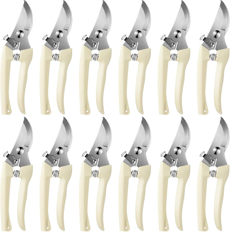 Therwen 12 Pcs Garden Shears Flower Scissors Pruning Shears Floral Garden Clippers Hand Pruners B... | Amazon (US)