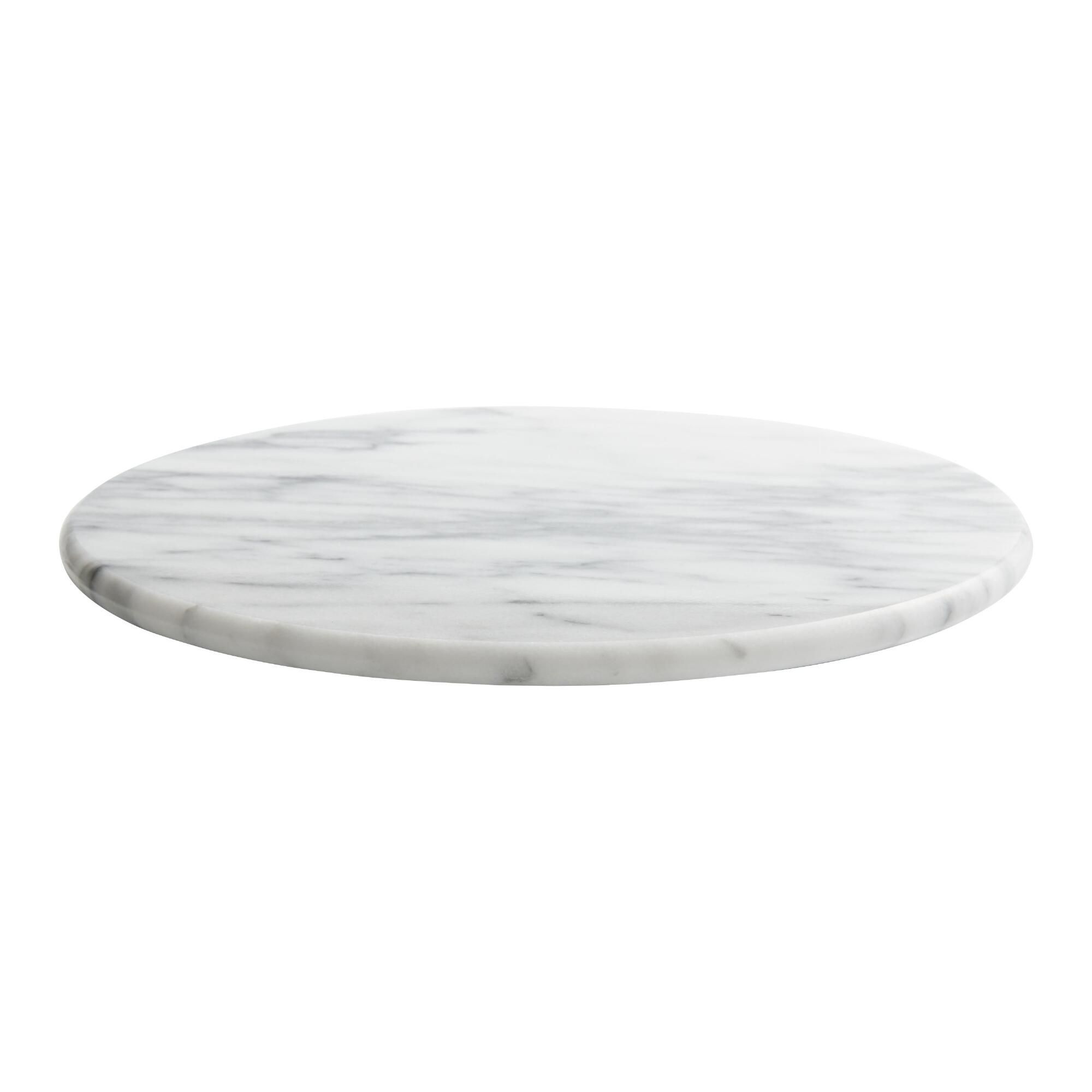 White Marble Lazy  Susan: Gray/White by World Market | World Market