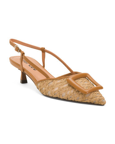 Slingback Heels For Women, Leather | TJ Maxx