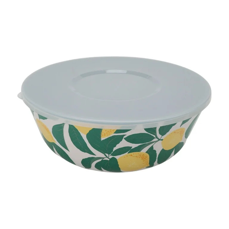 Mainstays by Becky G. & Alejandra Bamboo Melamine 4-Piece Serve Bowl Set, Lemon & Green | Walmart (US)
