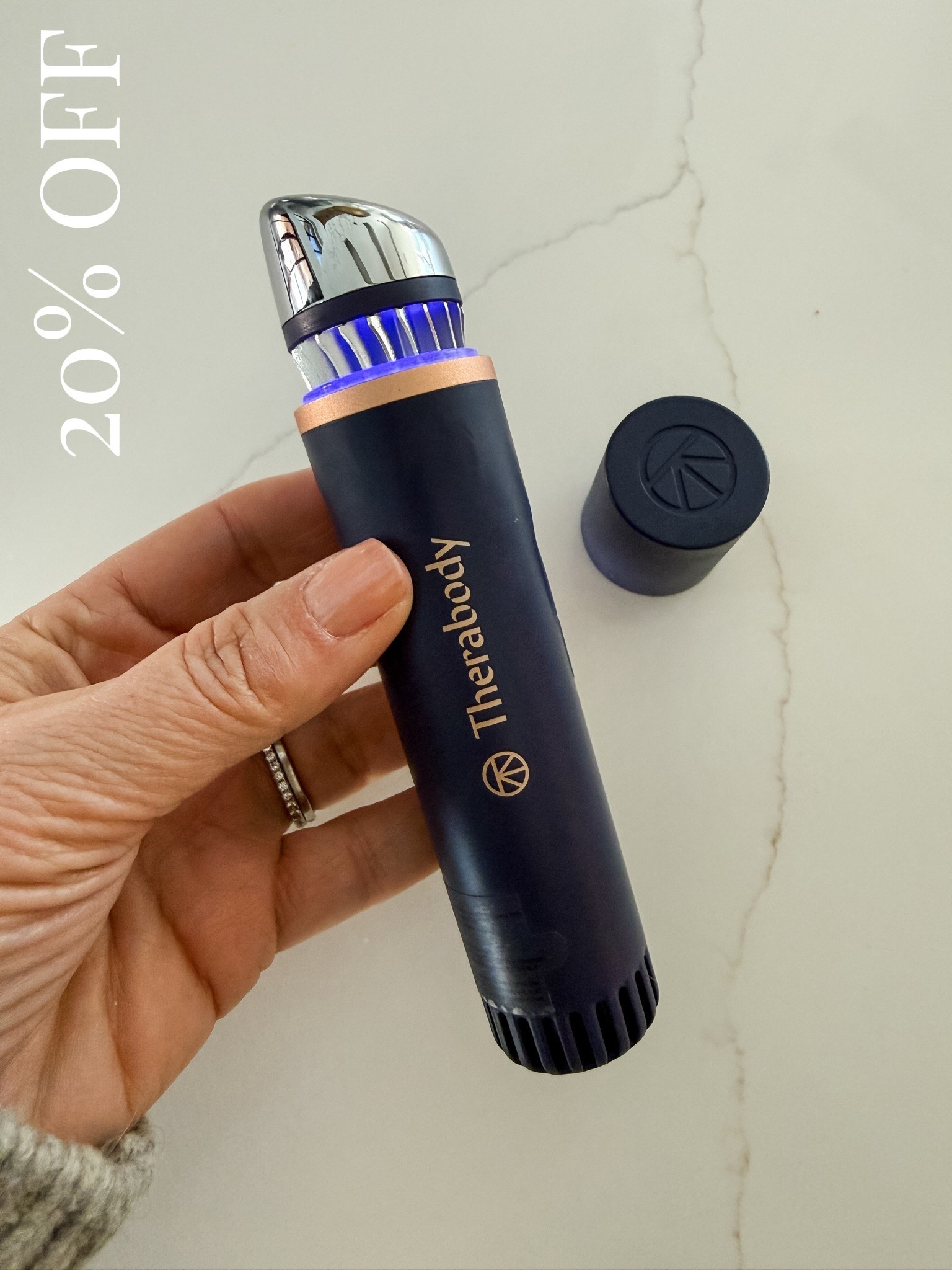 ✨21% off for PBDD✨  Therabody TheraFace Depuffing Wand Hot & Cold Skincare Tool to help boost skin's radiance and increase firmness.  

 #LTKgrwm #LTKselfcare #LTKBeauty