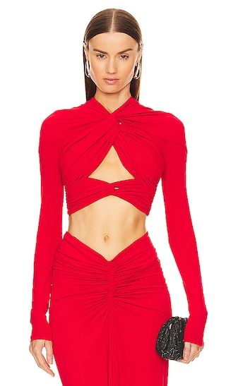 Bebe Top in Scarlet | Revolve Clothing (Global)