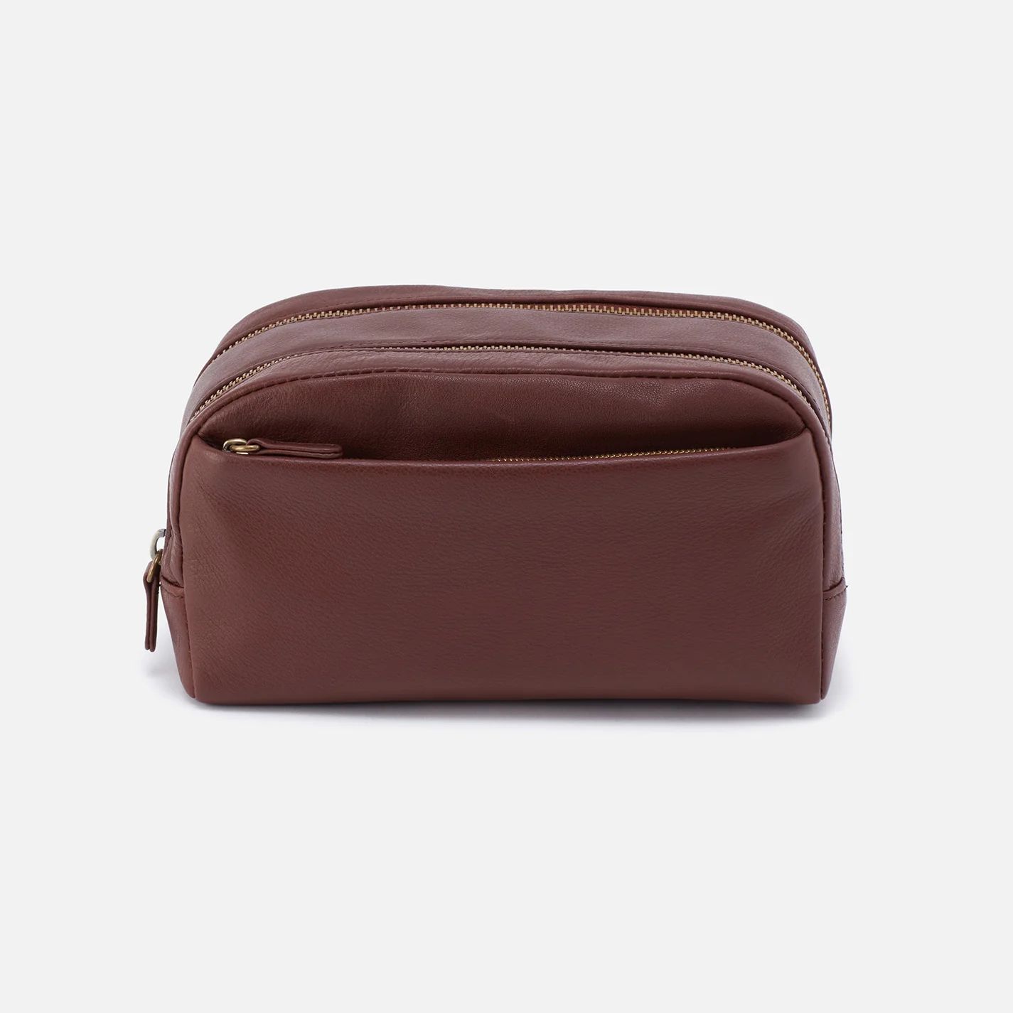Men's Travel Kit in Silk Napa Leather - Brown | HOBO Bags