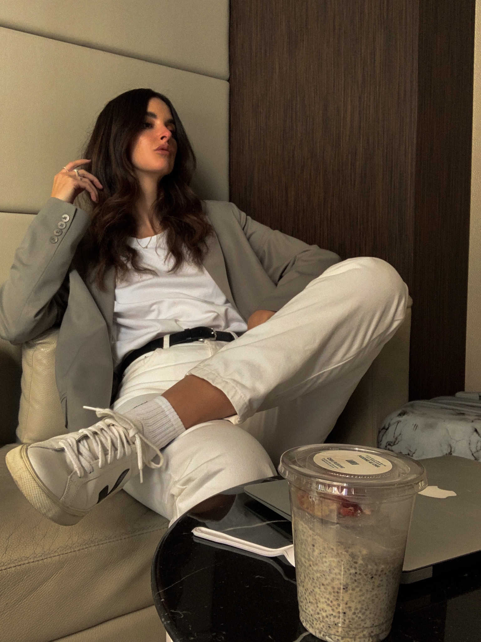 When building an outfit on a day you feel you have nothing to wear, try going monochrome for the base. I went for a white tee and white jeans. To define the waist, I added my favorite black leather belt. I matched my shoes to the base. For a pop of color and interest, I went for a boyfriend fit green blazer. Shop the look!

#LTKtravel #LTKstyletip #LTKeurope