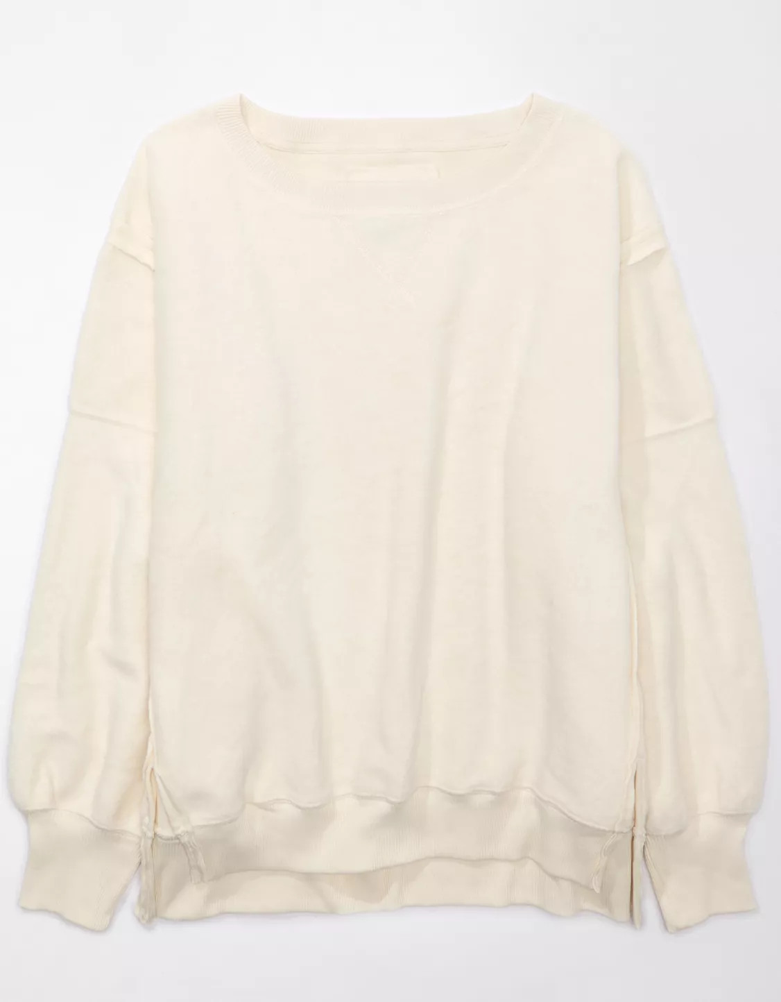 AE Oversized Big Hug Reverse Fleece Sweatshirt | American Eagle Outfitters (US & CA)