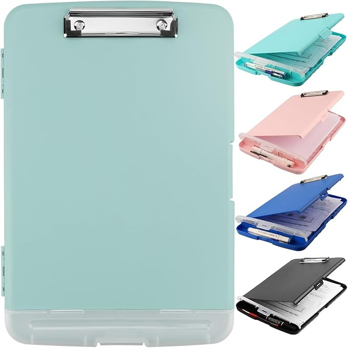 Clipboard with Storage,A4 Clipboards with Pen Holder,Heavy Duty Plastic Storage Clipboard with Lo... | Amazon (US)