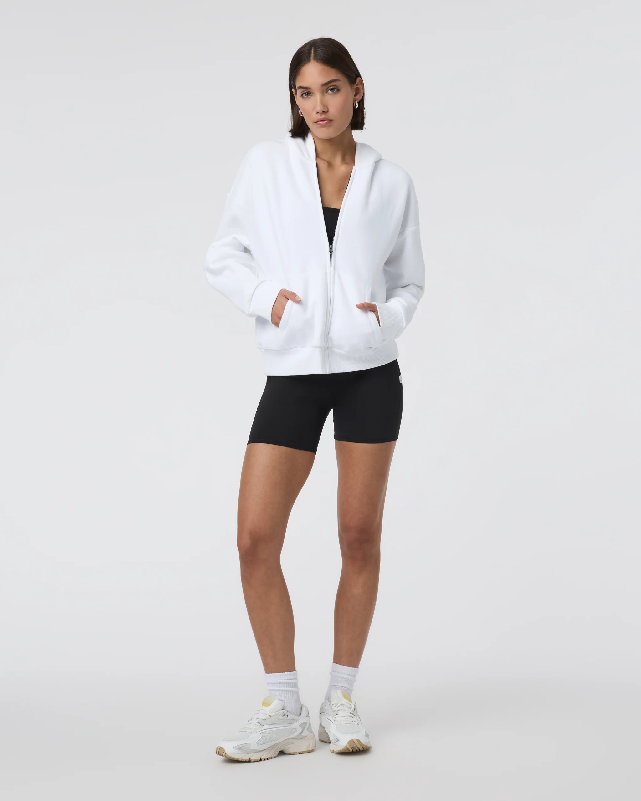 Restore Full Zip Hoodie | White | Vuori | Vuori Clothing (US & Canada)