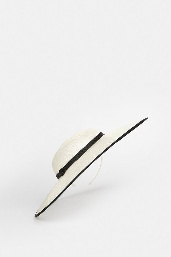 Grosgrain Trim Large Disc Fascinator | Karen Millen UK + IE + DE + NL