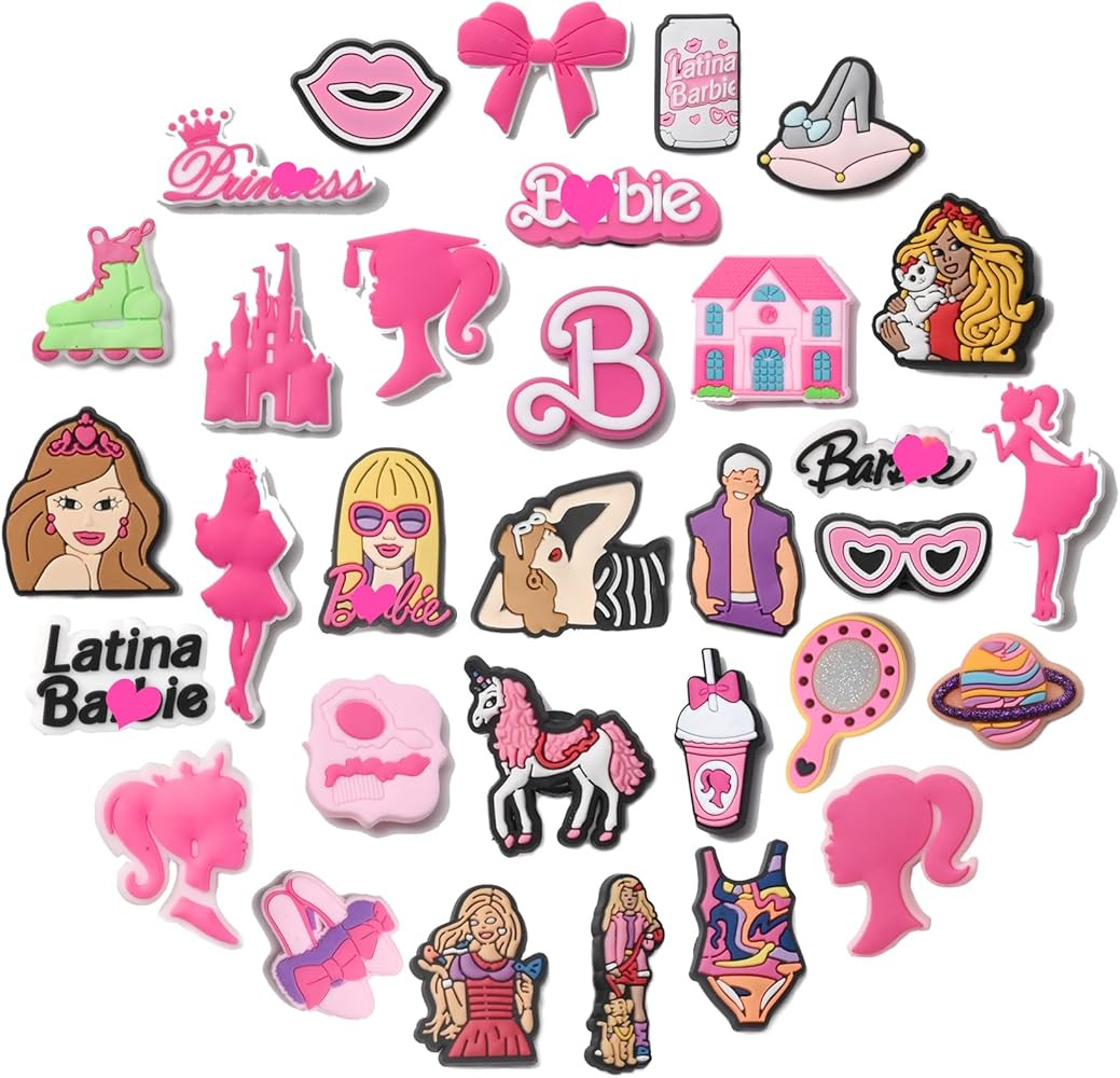 NEVEGE 32 PCS Pink Shoe Charms for Girls Women PVC Pink Shoe Decoration Charms Cute Shoe Charms B... | Amazon (CA)