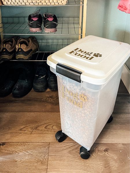 Dog food container on wheels! I added the words with my Cricut  

#LTKhome