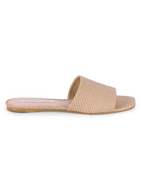 Embossed Leather Slides | Saks Fifth Avenue OFF 5TH