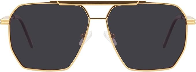 mosanana Square Polarized Aviator Sunglasses for Women and Men UV400 Protection Model-Chris | Amazon (US)